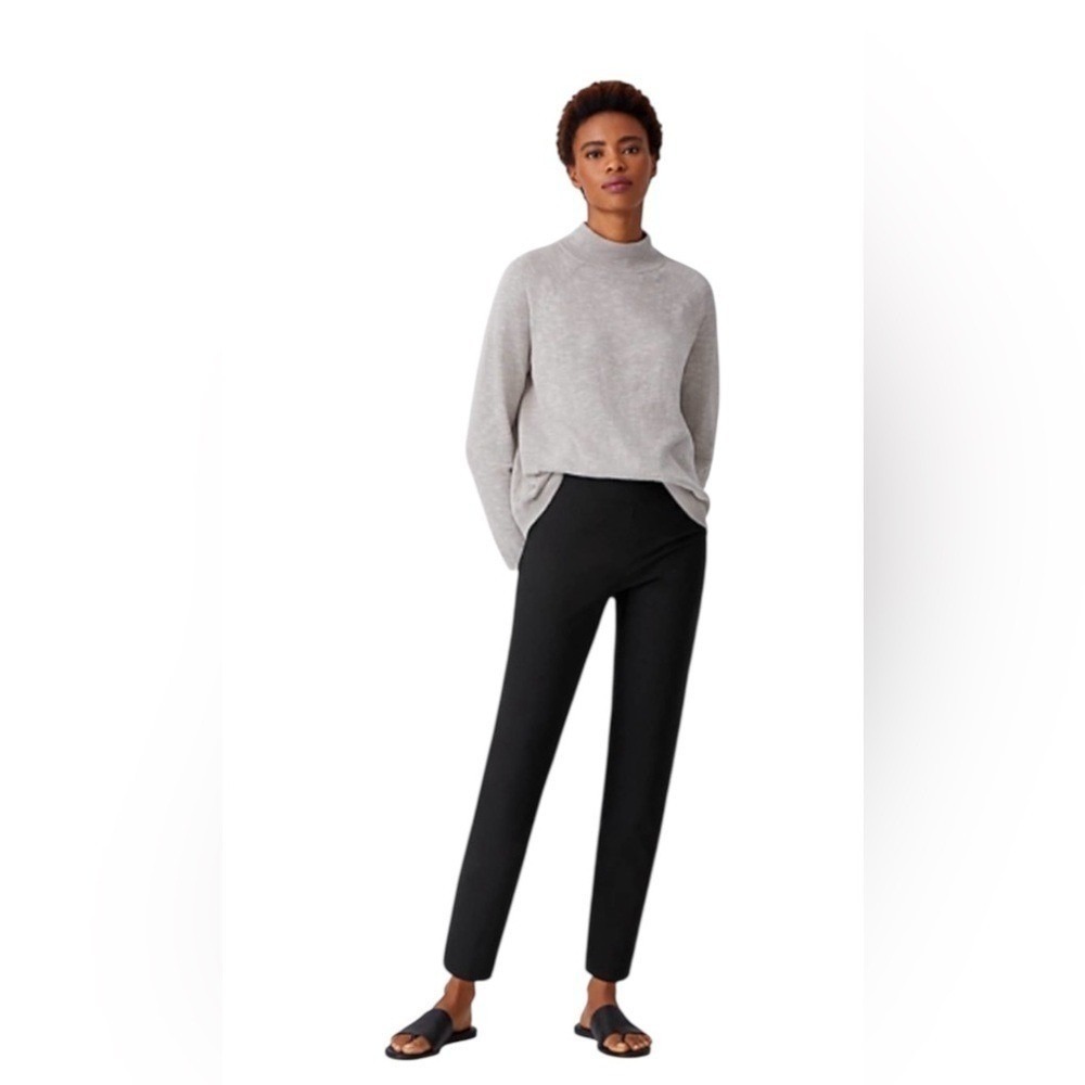 Eileen Fisher Pants Womens 16 Slim Ankle Black Italian Fabric Stretch EUC